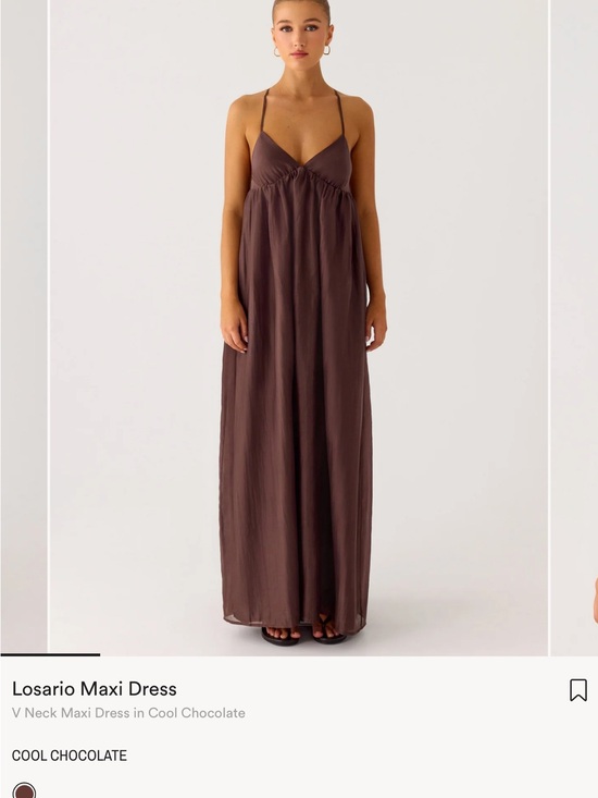 Peppermayo Dresses & Skirts - Peppermayo Losario V Neck Maxi Dress - Cool Chocolate